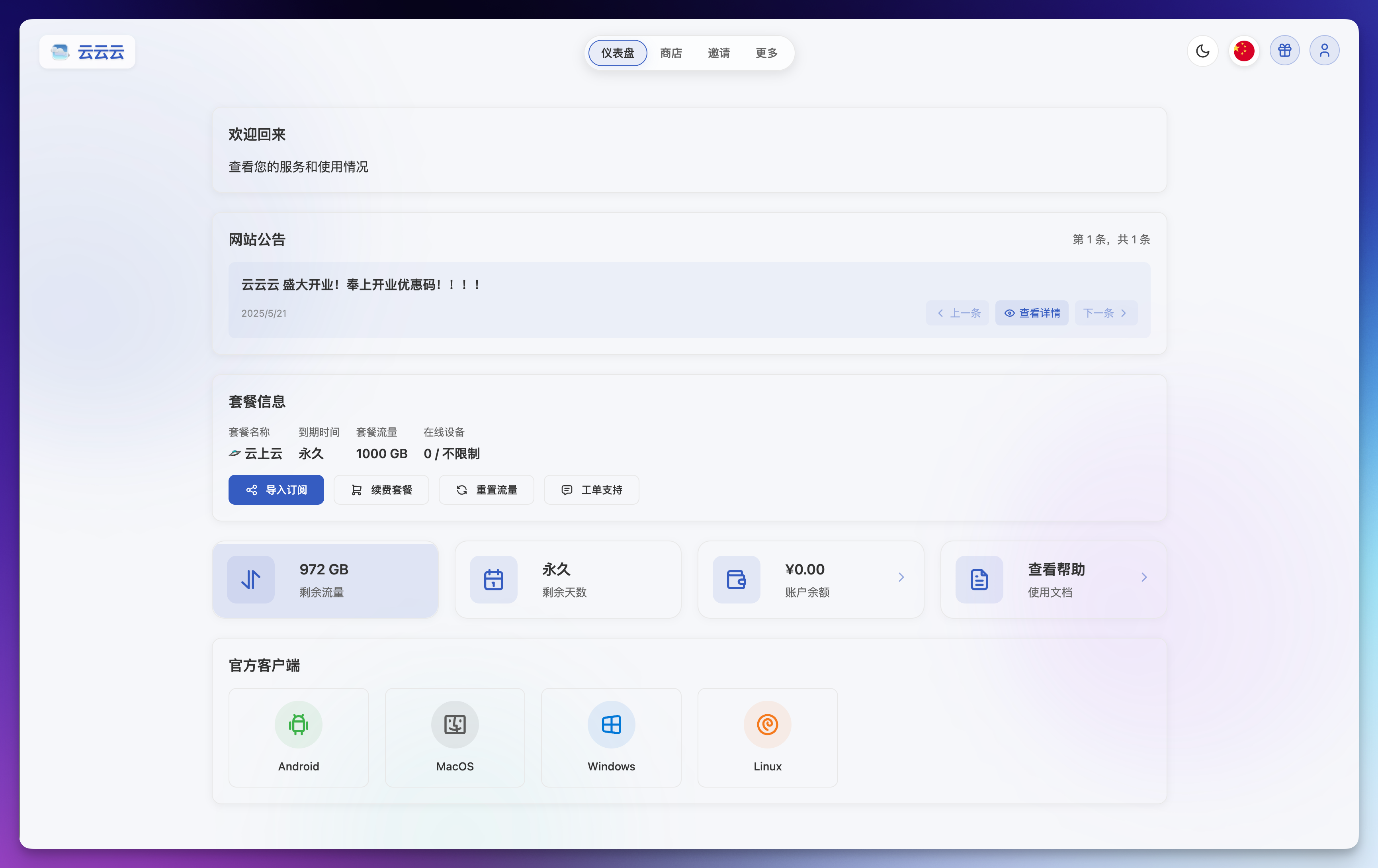 Dashboard Preview